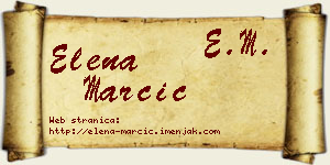 Elena Marčić vizit kartica